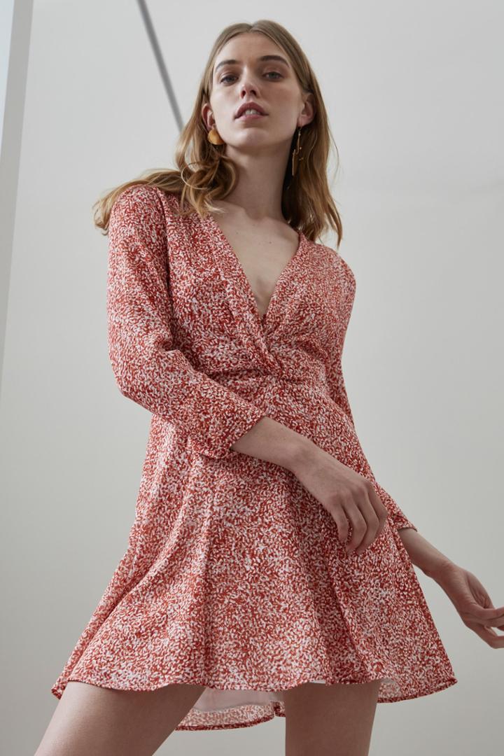 C/meo Collective Fading Nights Long Sleeve Dress Terrazzo