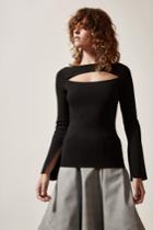 C/meo Collective Elision Knit Top Black