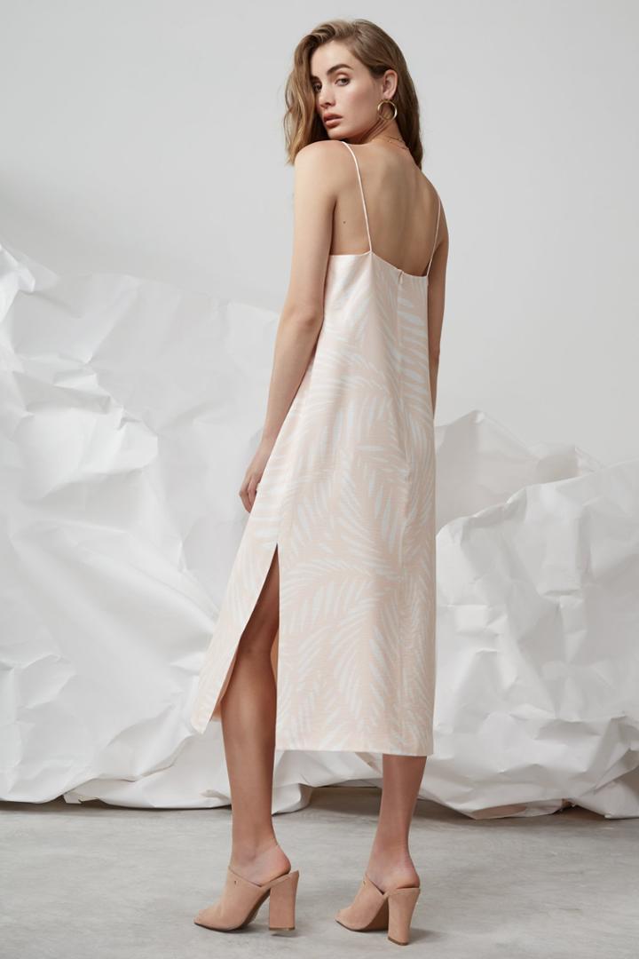 Finders Keepers Knox Dress-print Musk Base Leaf Print