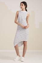The Fifth Nothing To Chance Dress White And Black Stripe