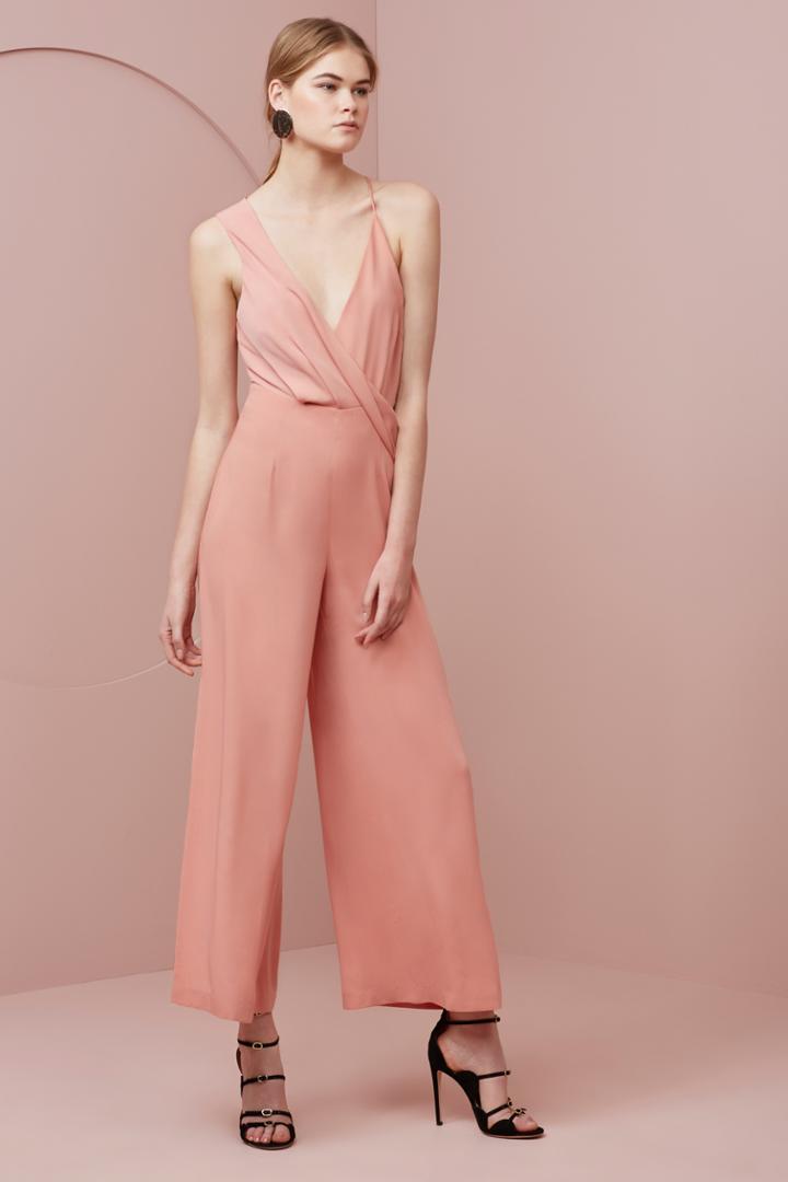 Keepsake Without You Jumpsuit Dusty Rose