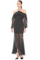 Keepsake Don't Wait Maxi Dress Spot Print Dark