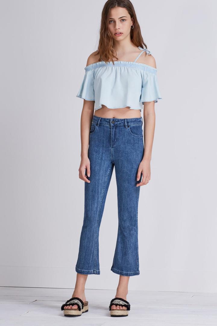 The Fifth The Fifth One Way Ticket Jean Stone Wash Blue