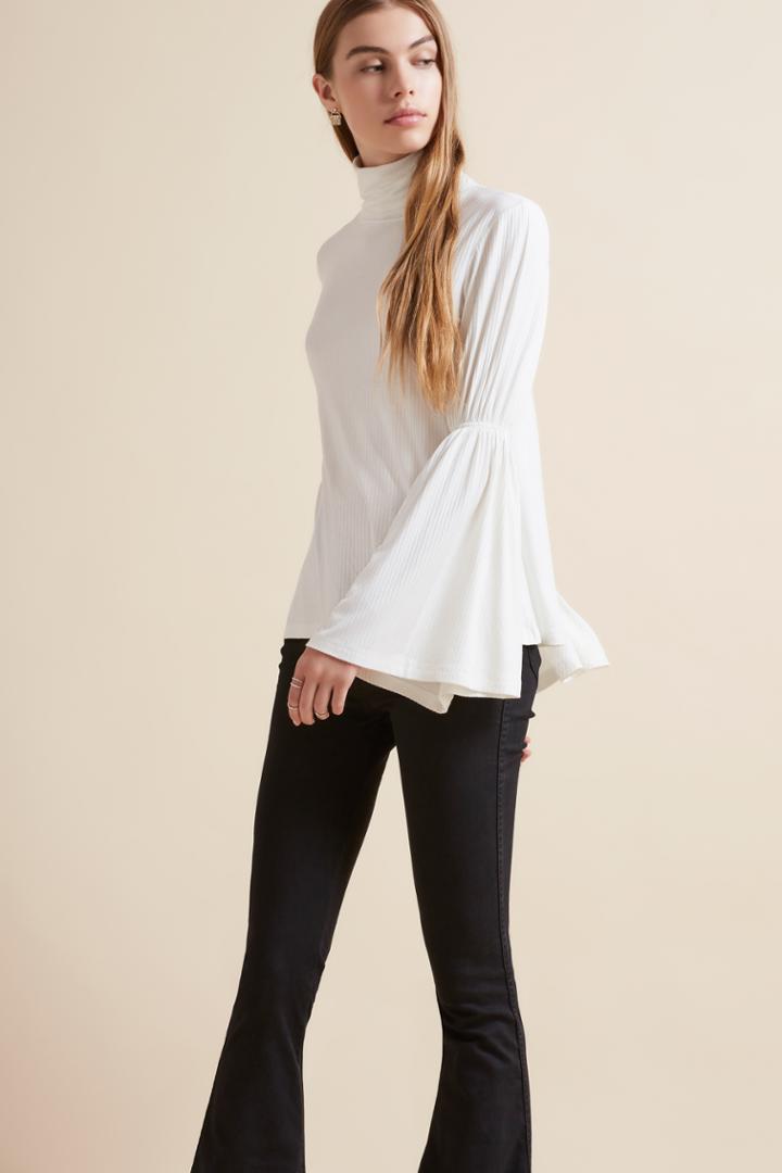 The Fifth The Countdown Long Sleeve Top Ivory