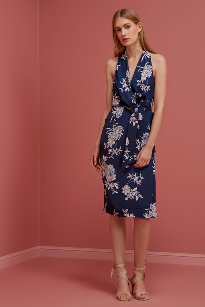 Keepsake No Limits Midi Dress Bloom Print