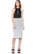 C/meo Collective No Business Knit Skirt Grey Mesh