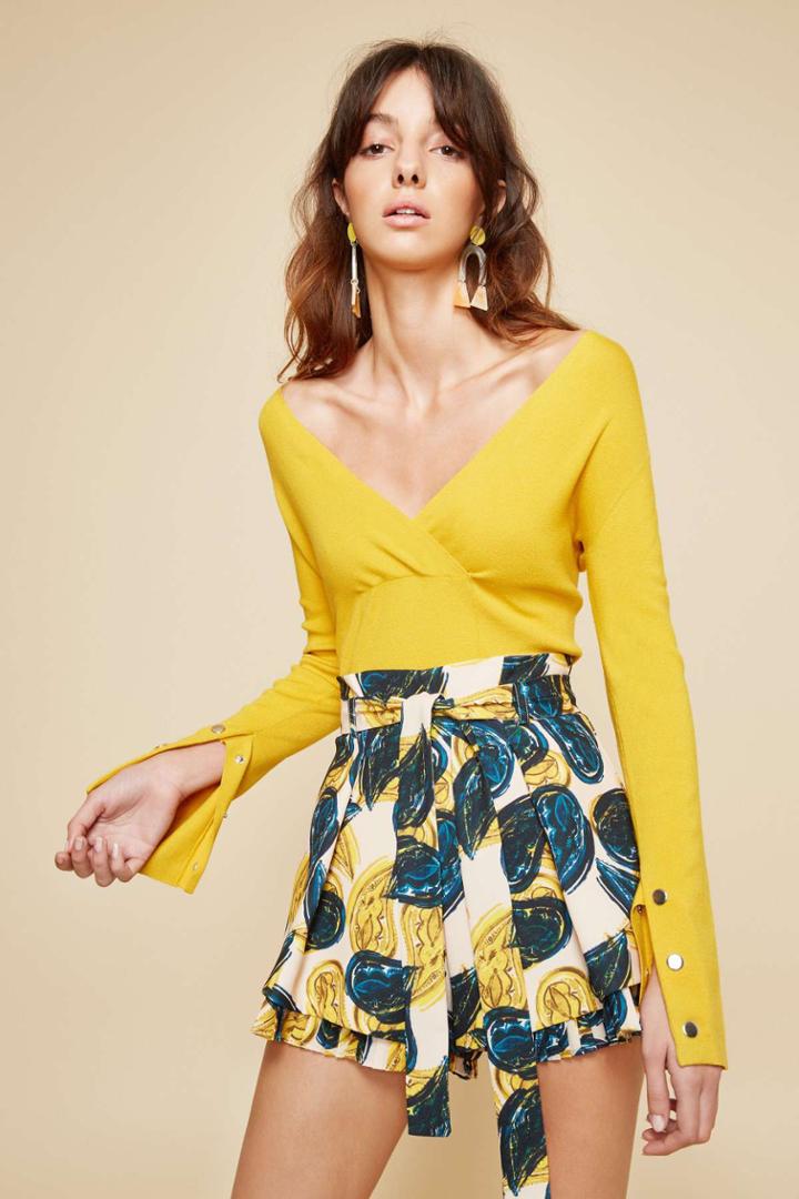 C/meo Collective Move Me Knit Top Marigoldxxs, Xs,s,m,l,xl