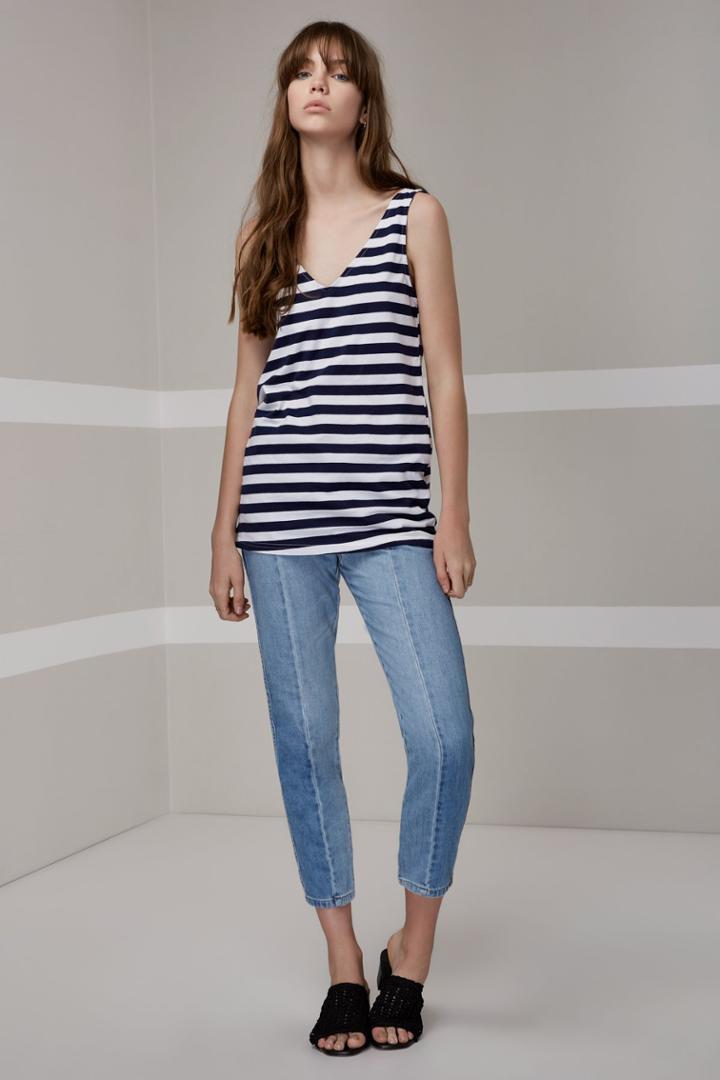 The Fifth The Firefly Tank Navy And White Stripe
