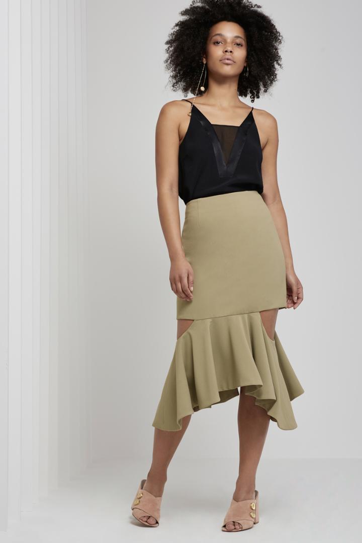 C/meo Collective Enfold Skirt Sage