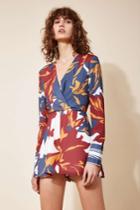C/meo Collective Vanish Long Sleeve Playsuit Ivory Floralxxs, Xs,s,m,l