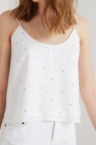 The Fifth New Wave Top White And Black Polka Dot Print