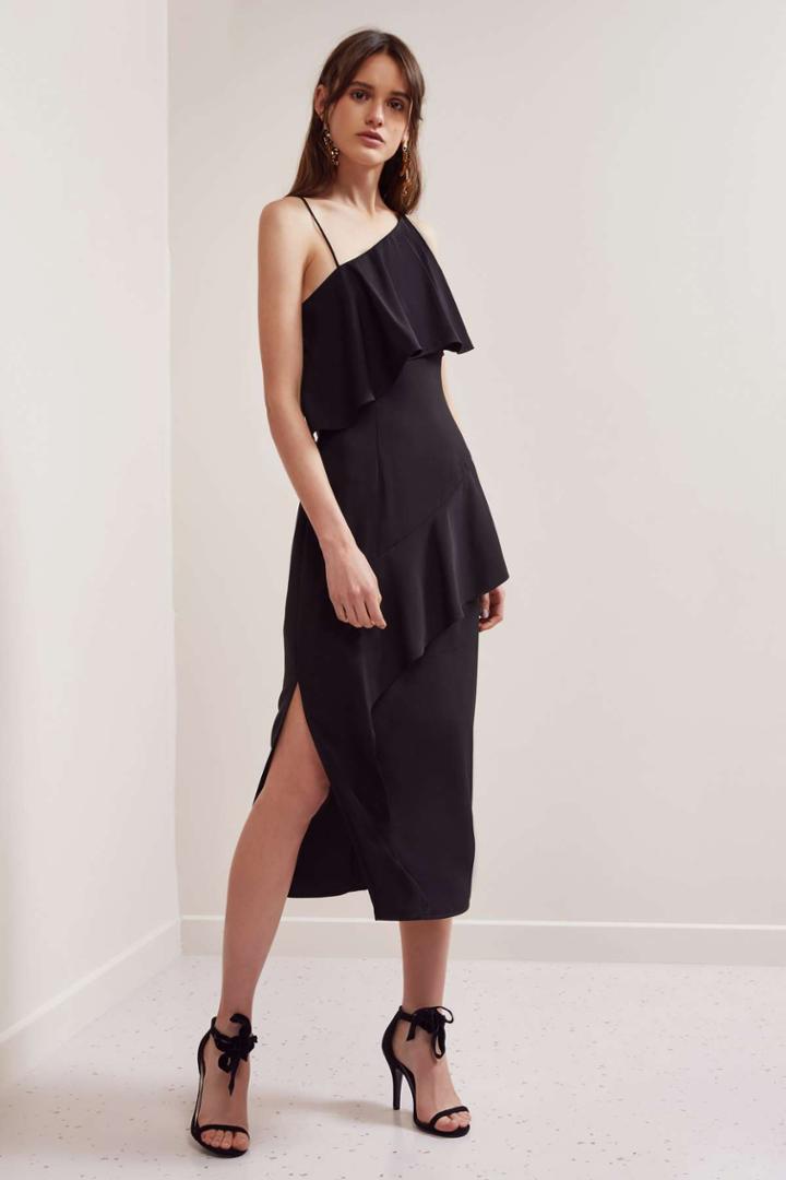 Keepsake No Love Midi Dress Blacks,m