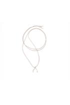 Cinquante Wishbone Necklace Silver/grey