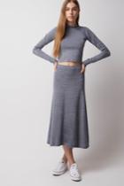 The Fifth The Fifth Blue Monday Skirt Navy Marle