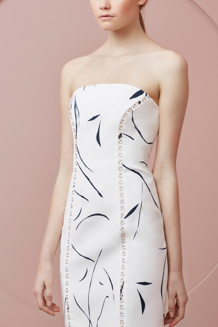 Keepsake In My Eyes Midi Dress Ivory Sketch Print