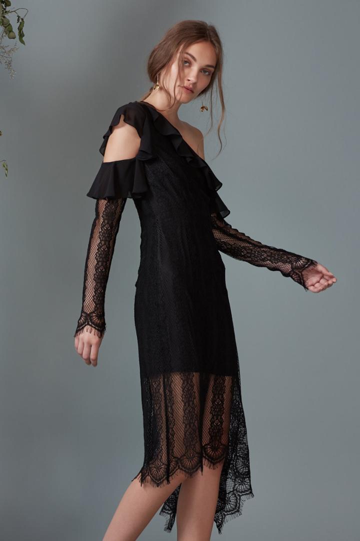 Keepsake Keepsake Better Days Long Sleeve Lace Dress Blackxxs, Xs,s,m,l