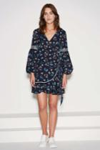 The Fifth Skyward Wrap Dress Navy Wildflowerxxs, Xs,s,m,l,xl