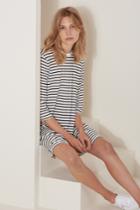 The Fifth The Fifth Shine By Dress Black And White Stripe
