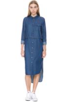 The Fifth Moonlight Dreams Shirt Dress Washed Blue Chambray