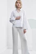 C/meo Collective String Along Long Sleeve Shirt White