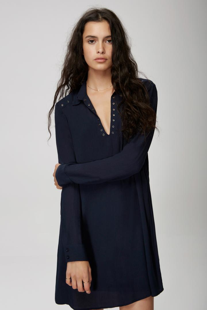 The Fifth Passenger Long Sleeve Dress Navy
