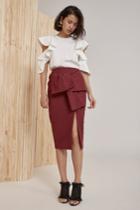 C/meo Collective Give You Up Skirt Scarlet