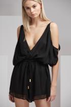 Finders Keepers Mateo Cut Away Playsuit Black