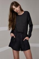 The Fifth Time Stand Still Long Sleeve Playsuit Black