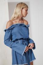 The Fifth Deja Vu Playsuit Washed Blue