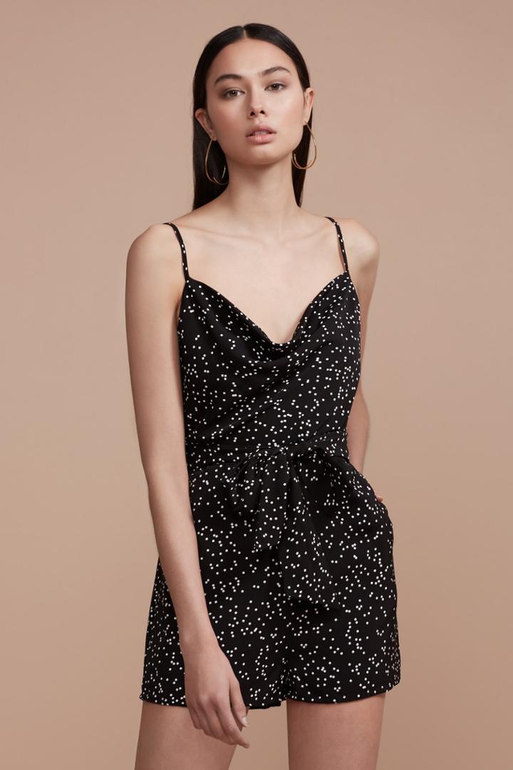 Keepsake Keepsake Embrace Me Playsuit Black W White Spotxxs, Xs,s,m,l