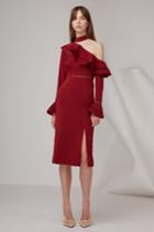 Keepsake Lovers Holiday Midi Dress Plum