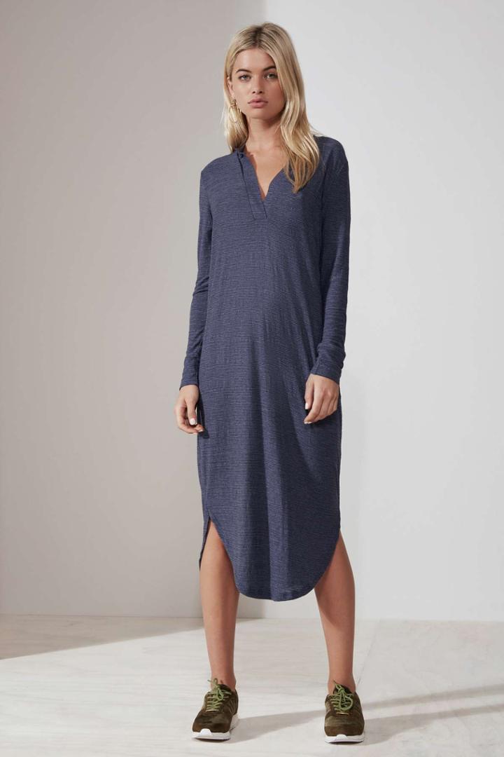 The Fifth The Fifth Hendrix Long Sleeve Dress Denim Blue