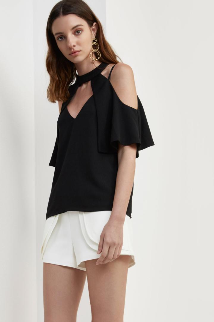 C/meo Collective No Reason Short Sleeve Top Black