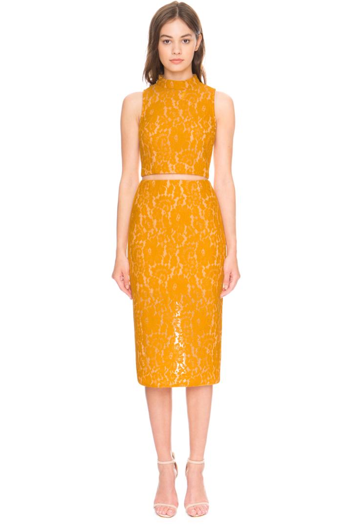 Keepsake Every Way Lace Top Mustard