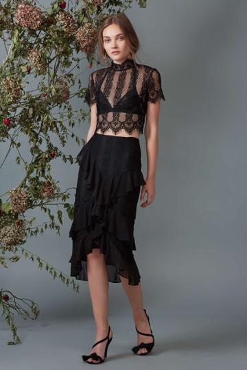 Keepsake Better Days Lace Skirt Blackxxs, Xs,s,m,l