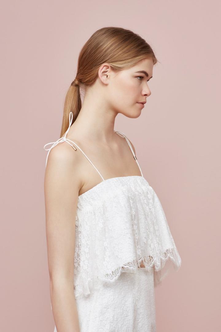 Keepsake Wanderer Lace Top Ivory