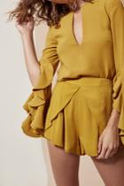 C/meo Collective C/meo Collective Got Me Faded Short Chartreuse