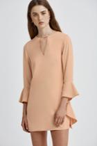 C/meo Collective Spelt Out Long Sleeve Dress Sunkiss