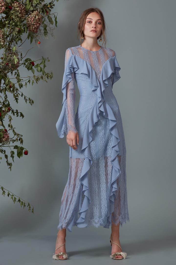 Keepsake Keepsake Better Days Lace Gown Dusty Blue