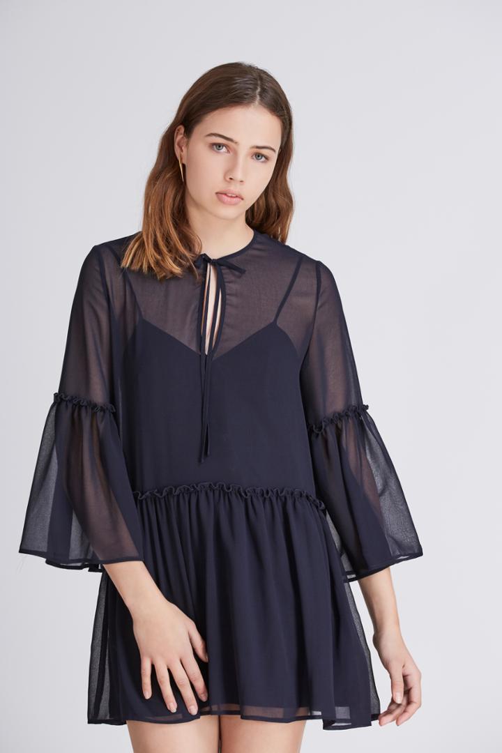 The Fifth Voyage Long Sleeve Dress Ink