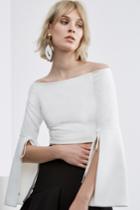 C/meo Collective Have It All Long Sleeve Top Ivory