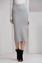 Finders Keepers Cecil Knit Skirt Light Grey