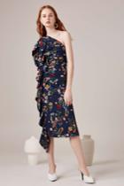 C/meo Collective Entitle Midi Dress Navy Floralxxs, Xs,s,m,l,xl