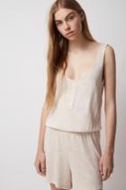 The Fifth The Real Thing Playsuit Oatmeal And White