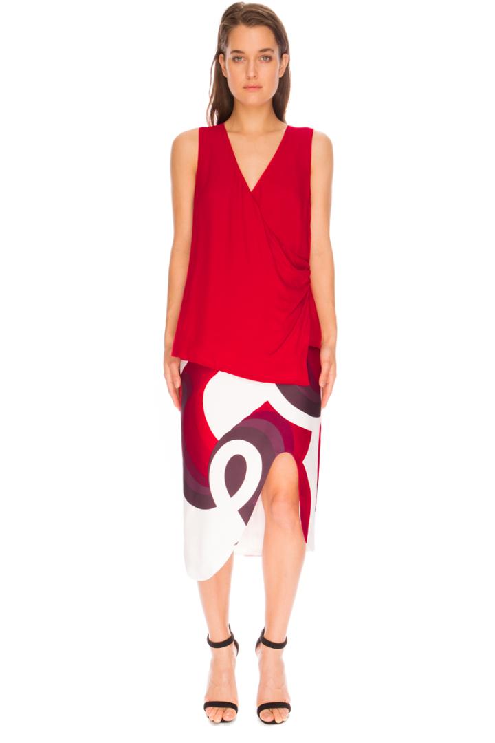 C/meo Collective Night Air Top Red