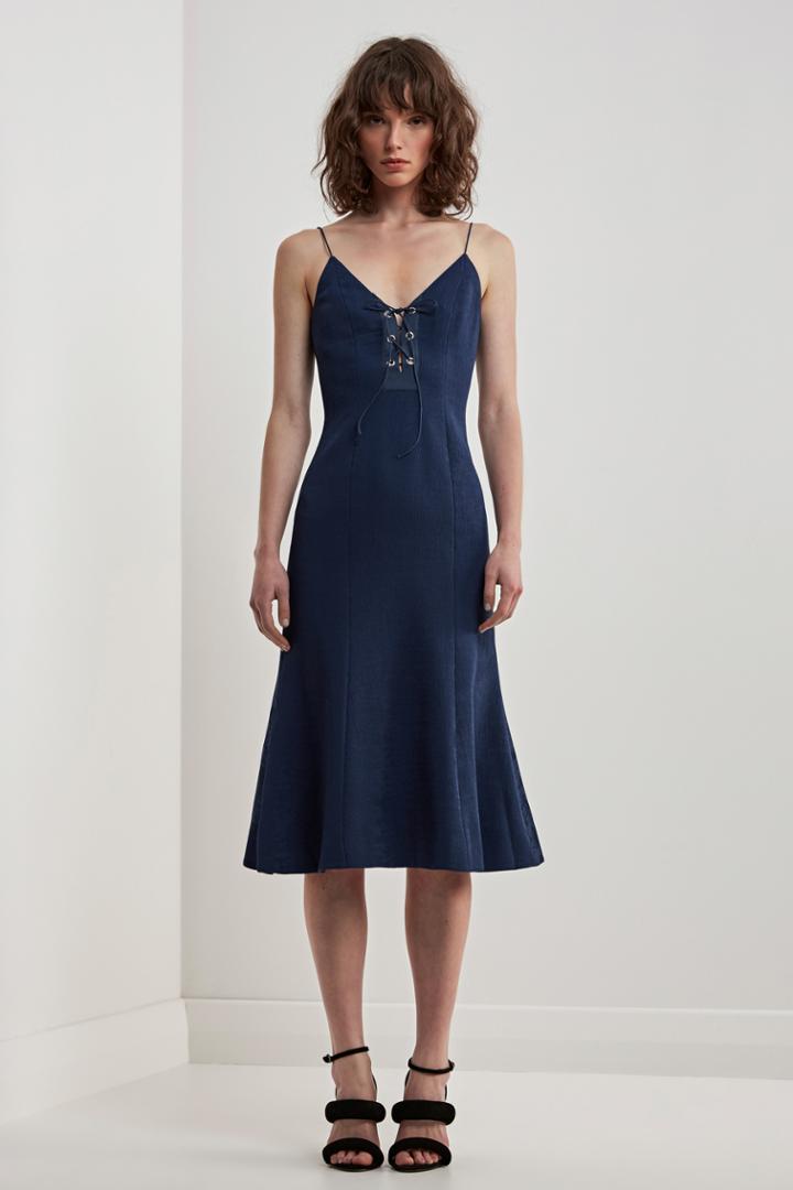C/meo Collective Standing Still Dress Navy