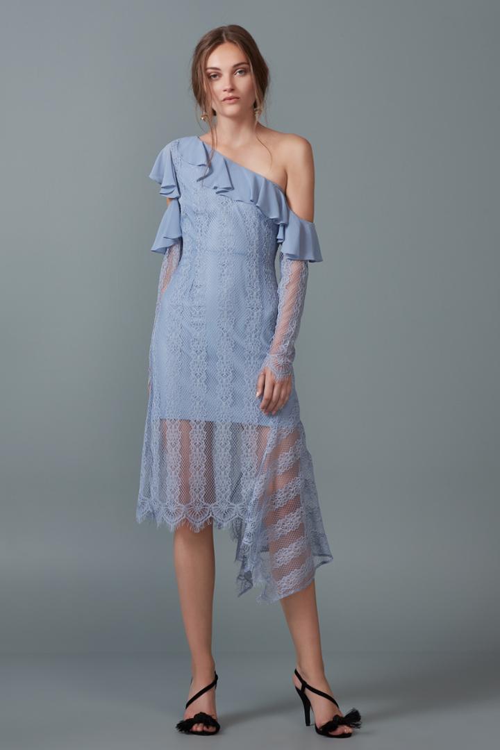 Keepsake Keepsake Better Days Lace Dress Dusty Blue