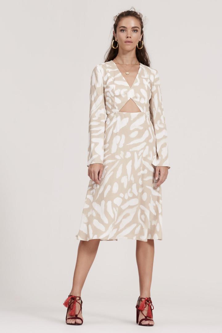 Finders Keepers Mercurial Dress Nude Spot Print
