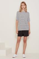 The Fifth Shine By T-shirt Black And White Stripe