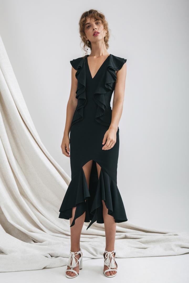 C/meo Collective Covet Midi Dress Black